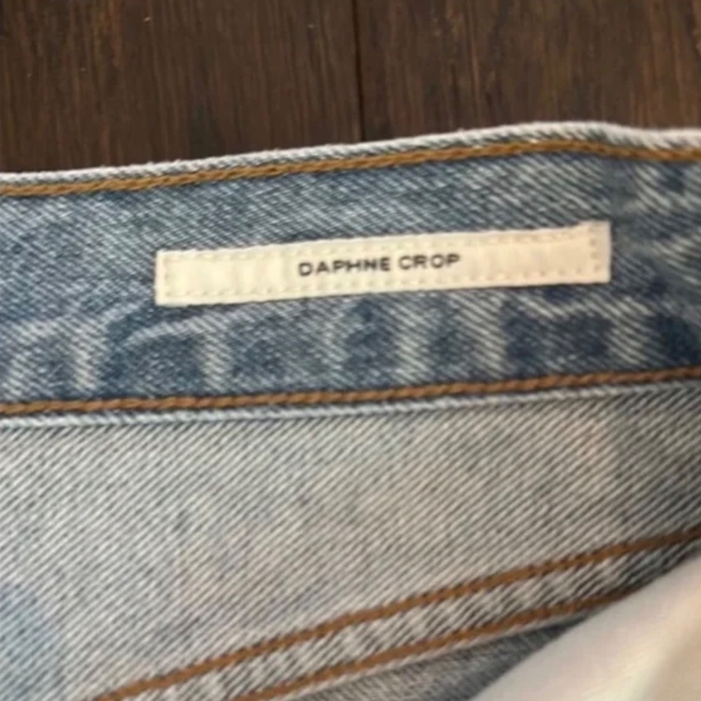 Citizens of Humanity Daphne Crop Jeans 27 Aster Wash High Rise Raw Hem Straight - Picture 7 of 10